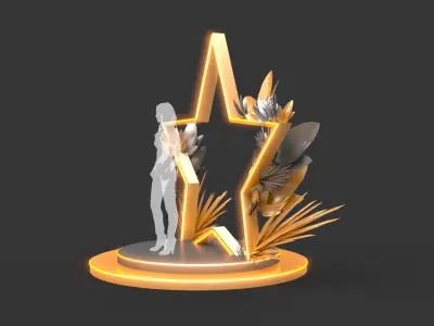 Empty Frame Back - Photocall 3 3D model