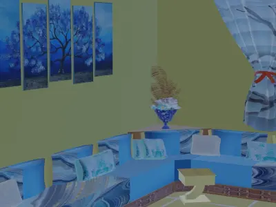 LIVING ROOM MAROCAIN 3D MODEL 3D model