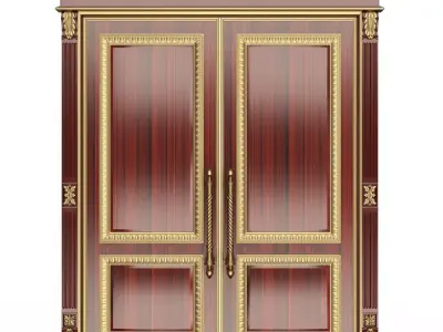 Carved Door Classic 01601 Wood Low-poly 3D model
