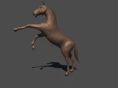 Animated Horse Low-poly 3D model