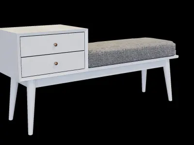 Landon Entryway Bench v-02 Low-poly 3D model