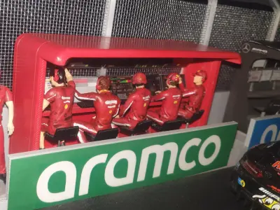 Team principals and race engineers sitting scale 1 32 3D print model