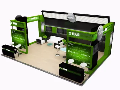 Booth Exhibition Stand a77  3D model