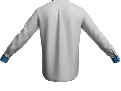 Men Long-Sleeve Button Up Shirt Low-poly 3D model