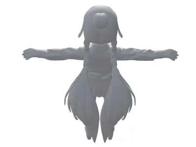 T-Pose 3D Female Character for Animation and Game Design 3D model