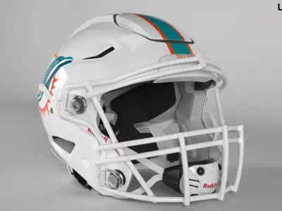 MIAMI DOLPHINS Helmet Football AFC EAST PBR updated 2025 3D model