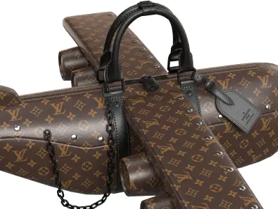 Louis Vuitton LV Airplane Brown Bag by Virgil Abloh Low-poly 3D model