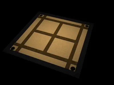 Carrom board 3D model