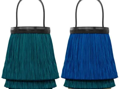 Hermes Toupet Fringed Bag Low-poly 3D model