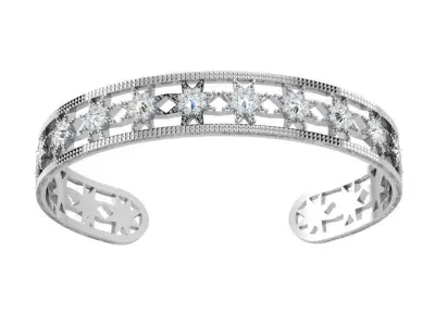 Star Bangle Bracelet 3834 3D print model