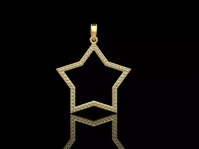 Star pendant model 687 3D print model