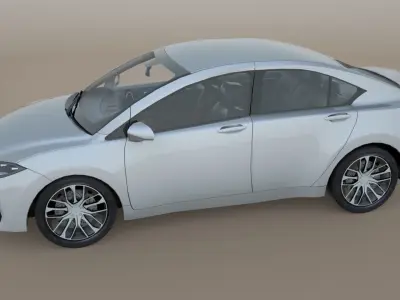 Generic Sedan v27 Low-poly 3D model