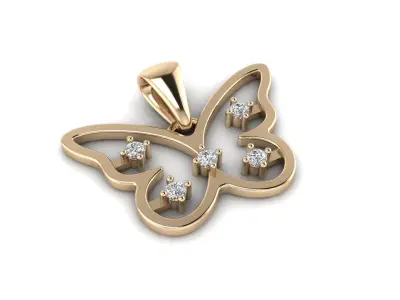 Pendant 16 Butterfly 3D print model