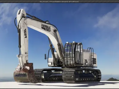 ZBL Excavator v1 - Unreal Engine Low-poly 3D model
