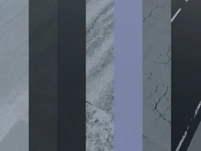 Wet asphalt Low-poly 3D model