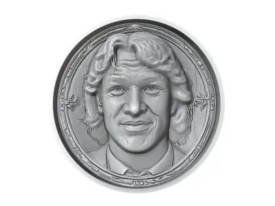 Ruud Gullit Footballer Medallion 3D print model
