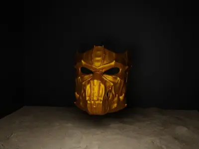 Dark Costume Face Mask - Epic Skull Face Mask 3D print model