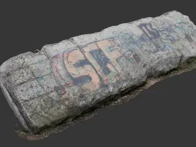 Stone slab Scan model 3D model
