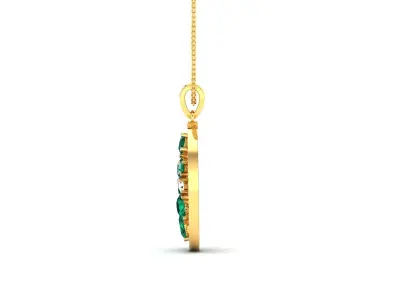 Solitaire Women Pendant 3DM STL OBJ FBX Render Details 3D print model 3