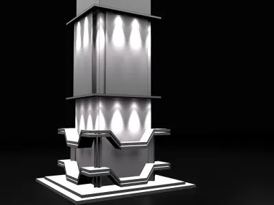 Decoration columns design a286  3D model