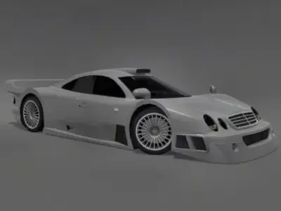 Mercedes-Benz CLK-GTR Low-poly 3D model