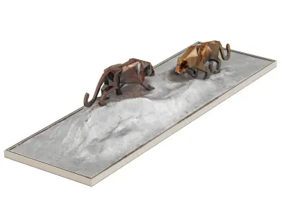  decorative tiger sculpture 3D model