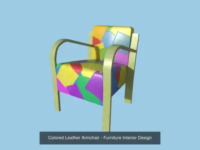 Armchair - 08 Textures - Furniture Interior Design 3D Model Collection
