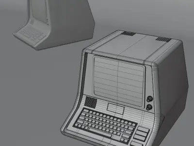 Retro Post-Apocalyptic Terminal - Game-Ready 3D Model - Fallout Free low-poly 3D model
