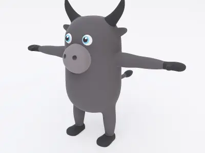 Buffalo cartoon  3d model 3D model