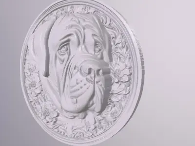 Mastiff 1 basrelief for 3D printing 3D print model