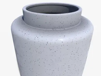 Pot Stand Ceramic Tall Low-poly 3D model
