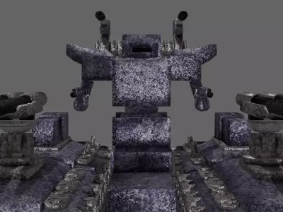 12meter class Ultraheavy weight assault tank robot Free low-poly 3D model