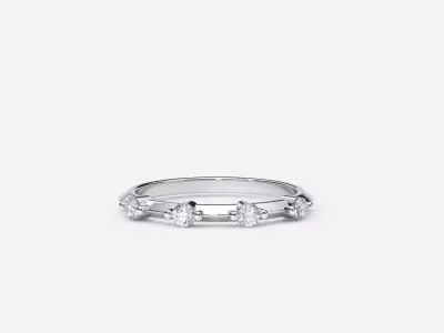 ZDR0191 ring with diamonds gold 3D print model