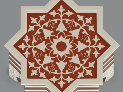 Moroccan star table 3D model