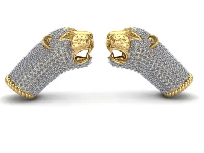 Tiger Face - Bracelet - 250108 3D print model