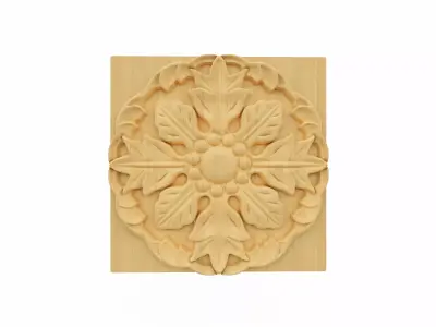 Ornament Leavers High Polygon 3d model Architectural Decoration  3D model