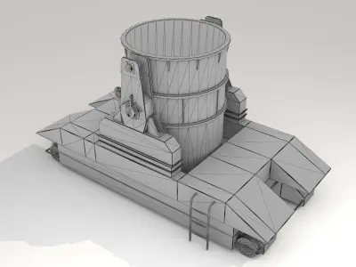 Ladle Transfer Car Low-poly 3D model