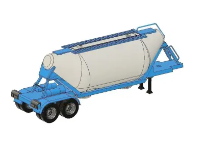 Cement Silo Bulker Scale Model  3D print model