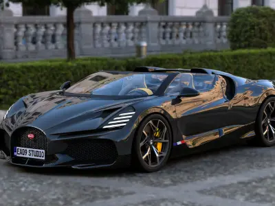 2024 Bugatti W16 Mistral 3D model