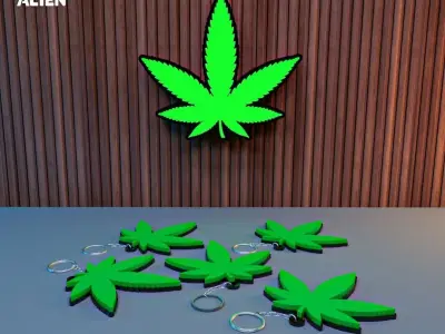 LAMP CANNABIS 3D 3D print model
