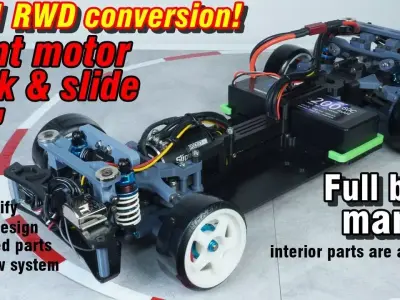 All new Tamiya TT01 RWD drift conversion kit stage 2 3D print model
