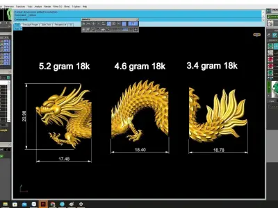 Luxury Chinese Dragon Parts Jewelry Model 4185 3D print model