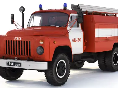 GAZ 53 AC-30-106G  fire truck 1987 3D model
