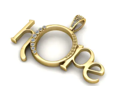 JOY ALPHABET PENDANT 3D PRINTABLE MODEL  3D print model