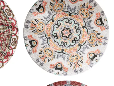 Round carpet 32 3D model