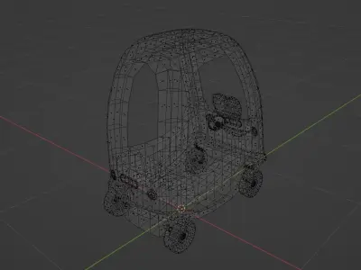 Childrens Rideable Toy Car Free low-poly 3D model