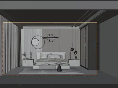 Modern Bedroom Design Bali 3D model