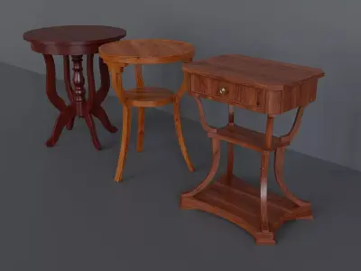 Coffee table set 3 3D model