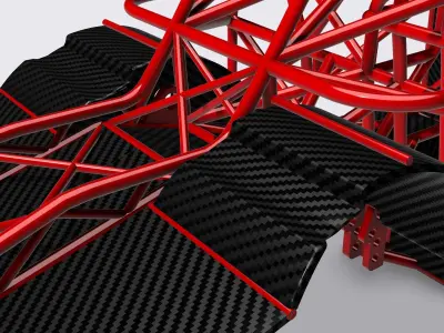 VC Valiant Promod tubular chassis with floors tubs firewall 3D print model