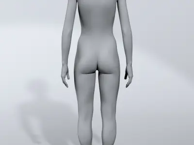 luxury female fashion mannequin set 1 Low-poly 3D model